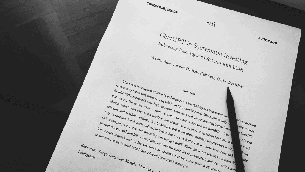 ChatGPT in Systematic Investing – Enhancing Risk-Adjusted Returns with LLMs