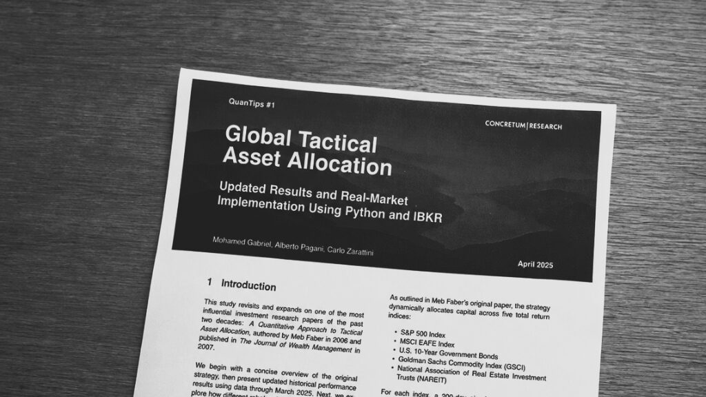 QuanTips: Global Tactical Asset Allocation – Updated Results and Real-Market Implementation Using Python and IBKR